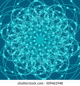 Sacred geometry symbols and elements background. Alchemy religion philosophy astrology and spirituality themes. Matter space and time. Science in Universe. Golden ratio.