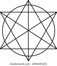 sacred geometry symbols vector illustration 
