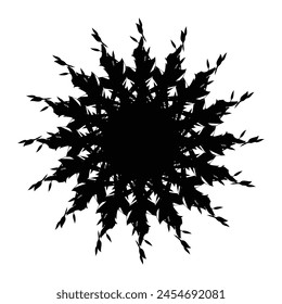 Sacred geometry. Traditional circular ornament. Stylized floral ornament. Ethnic tribal tattoo. Vector illustration.