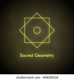 Sacred geometry. Vector balance symbol.