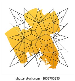 Sacred geometry. Vector coloring book with geometric mandala. Geometric shapes. Vector illustration. 