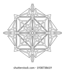 Sacred Geometry Vector Coloring Book Geometric Stock Vector (Royalty ...