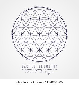 Sacred geometry vector design elements. Alchemy, religion, philosophy, spirituality, hipster symbols and elements. Gradient line on a white background.