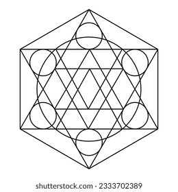 Sacred Geometry Vectordesign Elements. Diese Symbole der Religion, Philosophie und Spiritualität. die Welt der geometrischen mystischen Mandalas. aufwändige Illustrationen.