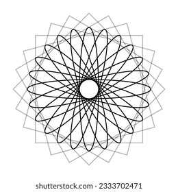 Sacred Geometry Vector Design Elements. This religion, philosophy, and spirituality symbols. the world of geometric mystic mandalas. intricately illustrations.