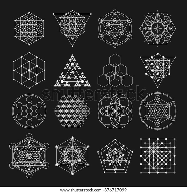 Sacred\
geometry vector design elements. Alchemy, religion, philosophy,\
spirituality, hipster symbols and\
elements.