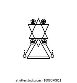 sacred geometry vector design template illustration