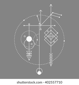 Sacred geometry. Vector graphic symbols and elements