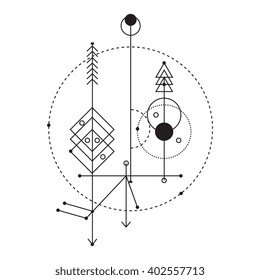 Sacred geometry. Vector graphic symbols and elements