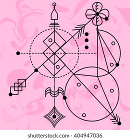 Sacred geometry. Vector graphic symbols and elements