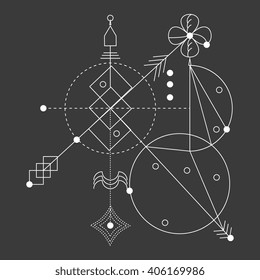 Sacred geometry. Vector graphic symbols and elements