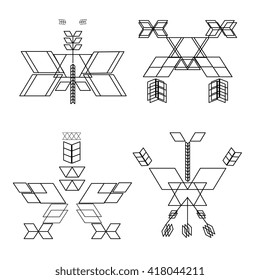 Sacred geometry. Vector graphic symbols and elements