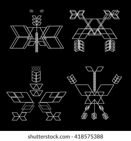 Sacred geometry. Vector graphic symbols and elements
