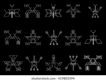 Sacred geometry. Vector graphic symbols and elements