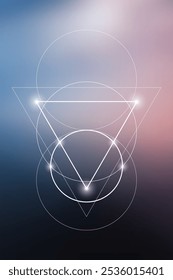 Heilige Geometrie, Vektorgrafik. Esoterische Energieelemente im futuristischen Design im Zusammenhang mit Tarot, Alchemie und Astrologie