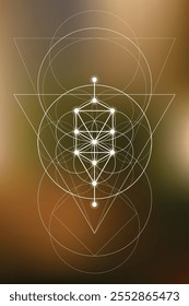 Sacred geometry vector illustration. Esoteric Energy Elements in Futuristic Design related to Tarot, Alchemy and Astrology