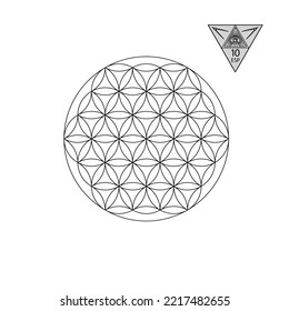 Sacred geometry. Vector Illustration isolated on white. Sacred geometry. Black lines on a white background