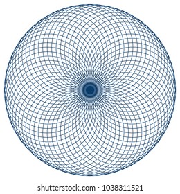 Sacred geometry vector illustration: Torus Yantra, known as Hypnotic Eye. Torus Yantra is a basic element made by circles and Seed or Flower of Life symbol.