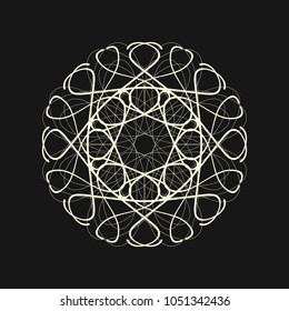 Sacred geometry. Vector image of a mandala. Theory of a flower. Alchemy, religion, philosophy, astrology and spirituality themes. Vector illustration.