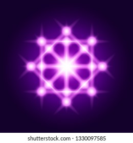 Sacred geometry. Vector shine geometrical symbol