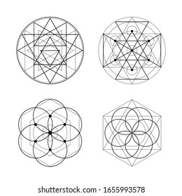 Sacred Geometry Vector Design Elements Original Stock Vector (royalty 