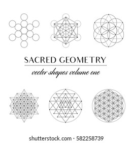 Sacred Geometry Volume One - Set of Sacred Geometry Art. Geometric Vector Art
