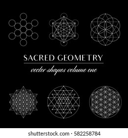 Sacred Geometry Volume One - Set of Sacred Geometry Art. Geometric Vector Art
