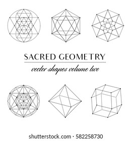 Sacred Geometry Volume Two - Set of Sacred Geometry Art. Geometric Vector Art
