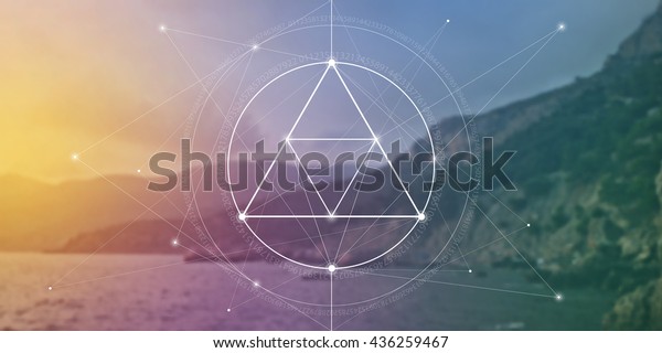 Sacred geometry web banner. Math, nature, and\
spirituality in nature. The formula of nature. There is no\
beginning and no end of the Universe, and no beginning and no end\
of the Life and the\
Bliss.