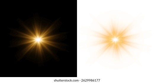 Sacred glowing starflare effect sunburst spiritual light PNG