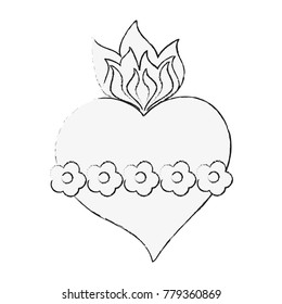 Sacred Heart Cartoon Stock Vector (Royalty Free) 779360869 | Shutterstock