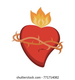 Sacred Heart Catholic Symbol Stock Vector (Royalty Free) 771714082 ...