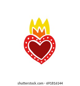 sacred heart doodle icon
