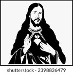 sacred Heart of Jesus vector- sagrado corazon de jesus