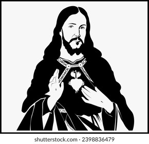 sacred Heart of Jesus vector- sagrado corazon de jesus