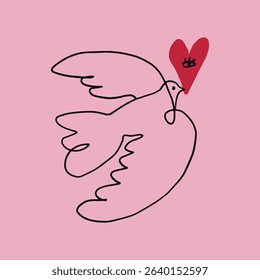Sacred hearts seamless pattern mystical boho hand drawn sketchy style handmade illustration. Trendy bohemian vintage love symbol element in catholic aesthetic Valentine burning heart day clip-art