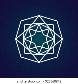 Sacred illustration. Geometry symbol and element.