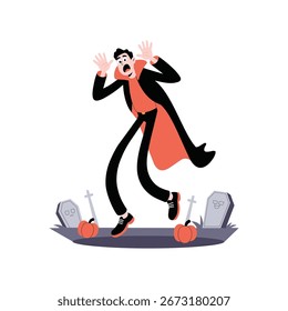 Sacred Jump Flat Vector illustration 