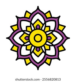 Sacred Mandala Coloring Patterns On White Background