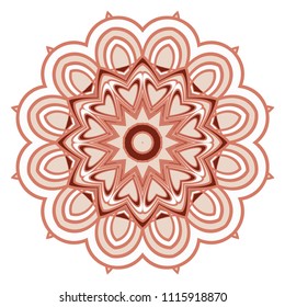 Sacred oriental mandala. color floral ornament. Abstract shapes in Asian style. Vector Illustration
