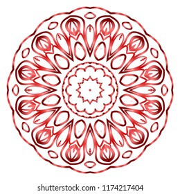 Sacred oriental mandala. color floral ornament. Abstract shapes in Asian style. Vector Illustration.