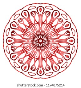 Sacred oriental mandala. color floral ornament. Abstract shapes in Asian style. Vector Illustration.