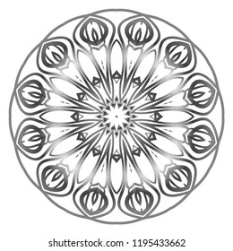 Sacred oriental mandala. color floral ornament. Abstract shapes in Asian style. Vector Illustration.