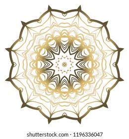 Sacred oriental mandala. color floral ornament. Abstract shapes in Asian style. Vector Illustration.