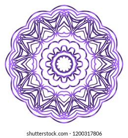 Sacred oriental mandala. color floral ornament. Abstract shapes in Asian style. Vector Illustration.