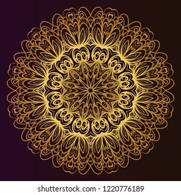 Sacred oriental mandala. color floral ornament. Abstract shapes in Asian style. Vector Illustration.