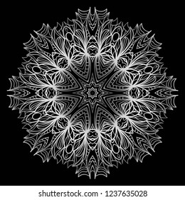 Sacred oriental mandala. color floral ornament. Abstract shapes in Asian style. Vector Illustration.
