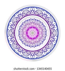 Sacred Oriental Mandala. Color Floral Ornament. Abstract Shapes In Asian Style. Vector Illustration.