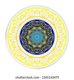 Sacred Oriental Mandala. Color Floral Ornament. Abstract Shapes In Asian Style. Vector Illustration.