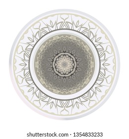 Sacred Oriental Mandala. Color Floral Ornament. Abstract Shapes In Asian Style. Vector Illustration.